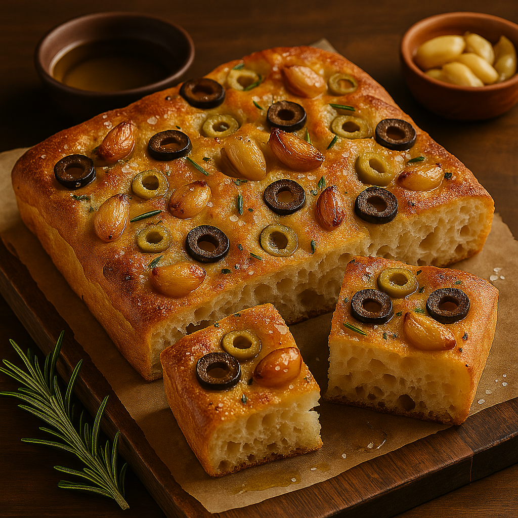 Garlic & Olive Focaccia