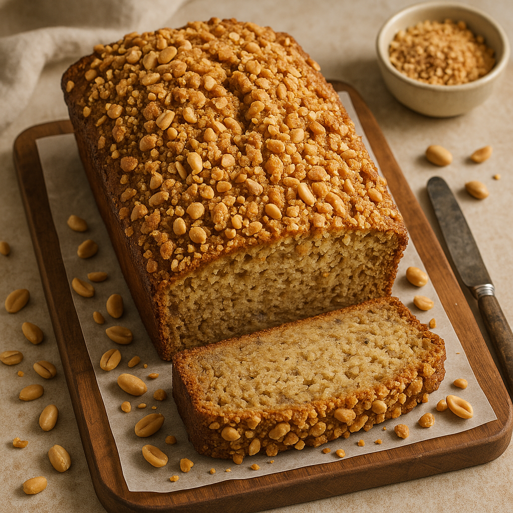 Peanut Crumble Banana Bread