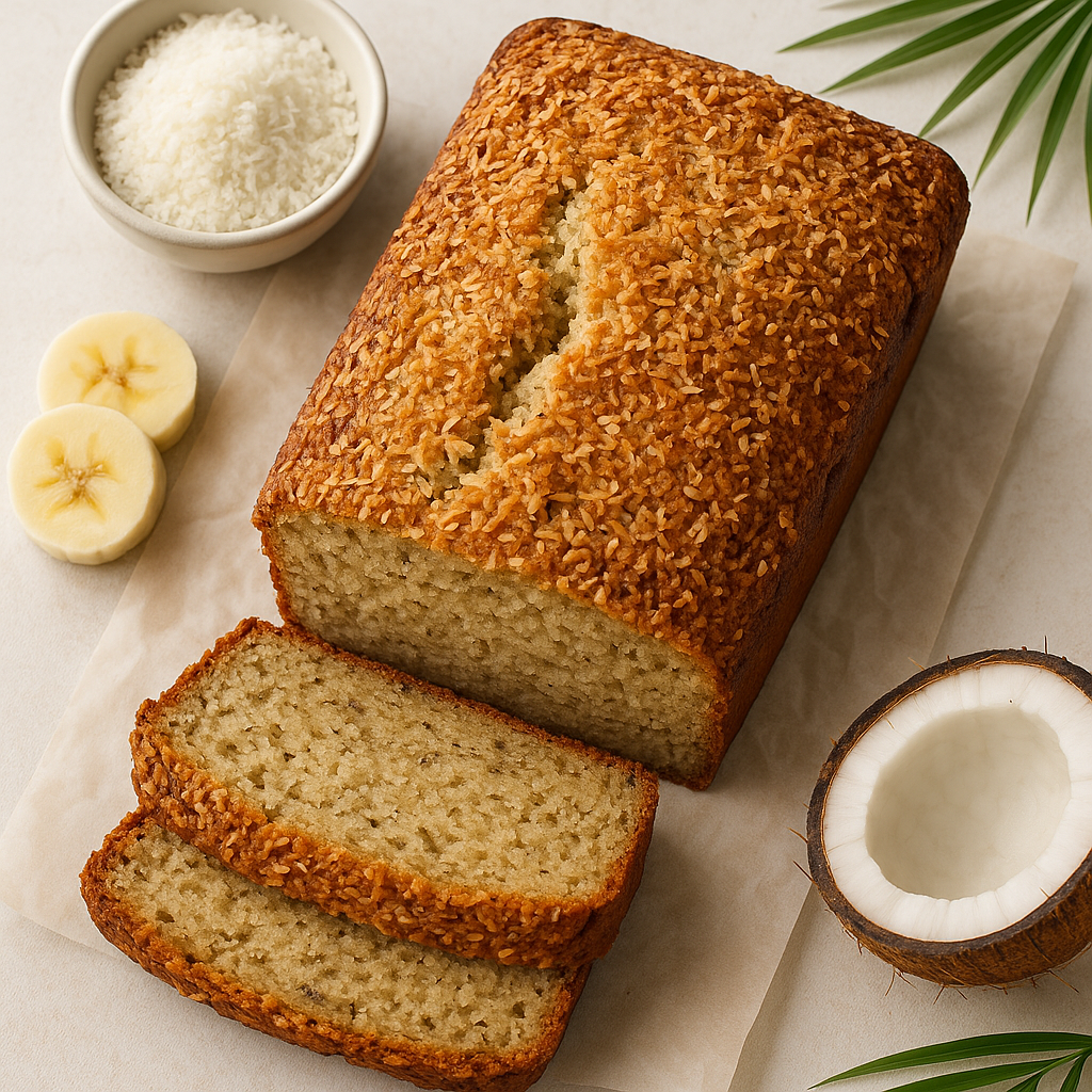 Vegan & Gluten-Free Coconut Crust Banana Bread